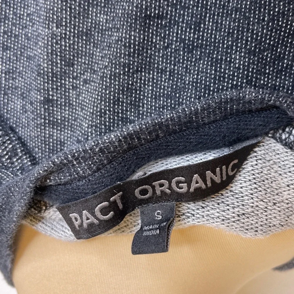Pact Organic Womens T-Shirt Dress Short Sleeve Granola French Terry S Charcoal